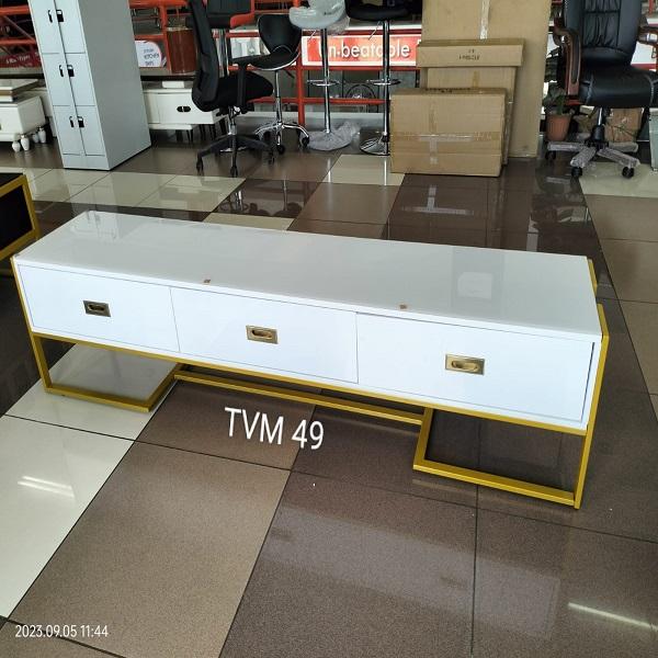 White and Gold TV Stand