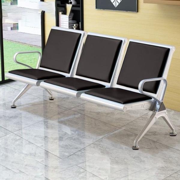 3 - seater waiting bench -airport style reception chair with armrests -mwajo furniture kenya