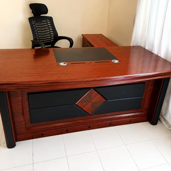 Executive office desk -1.2m mahogany finish -mwajo furniture kenya